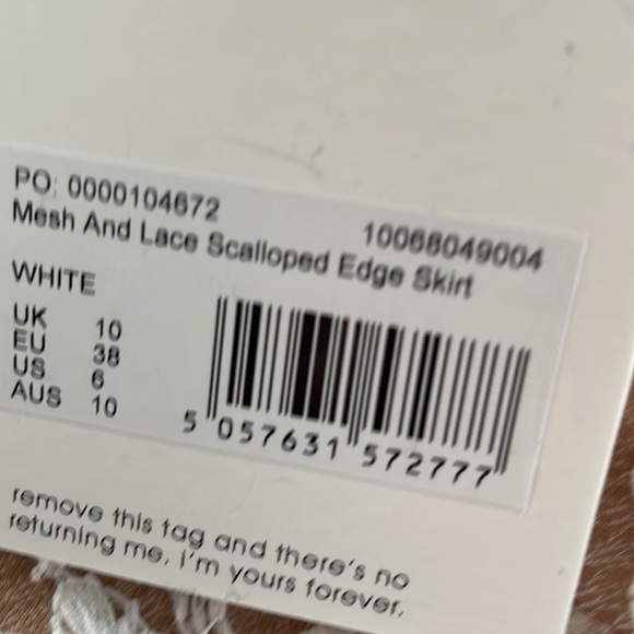 NWT Missguided Mesh and Lace Scalloped Edge Skirt Set - Picture 6 of 14